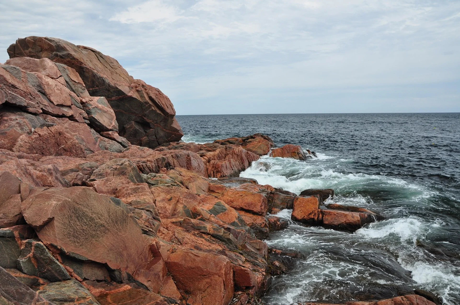 Beautiful aerial view of Cape Breton Island and downtown Sydney, Nova Scotia